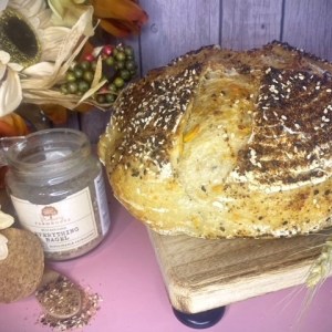 Cheddar Cheese Sourdough with Everything Seasoning