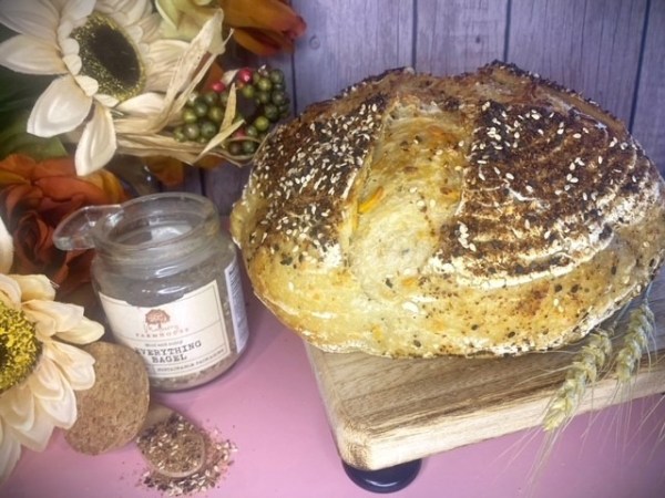 Cheddar Cheese Sourdough with Everything Seasoning